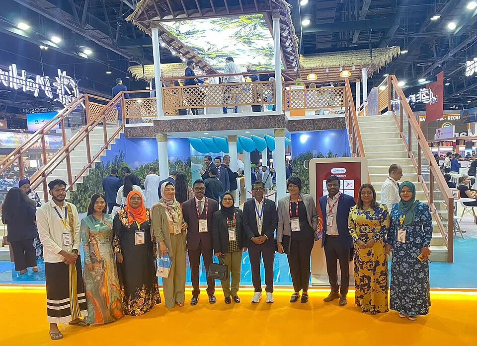 Eine Delegation der Malediven auf dem Arabian Travel Market