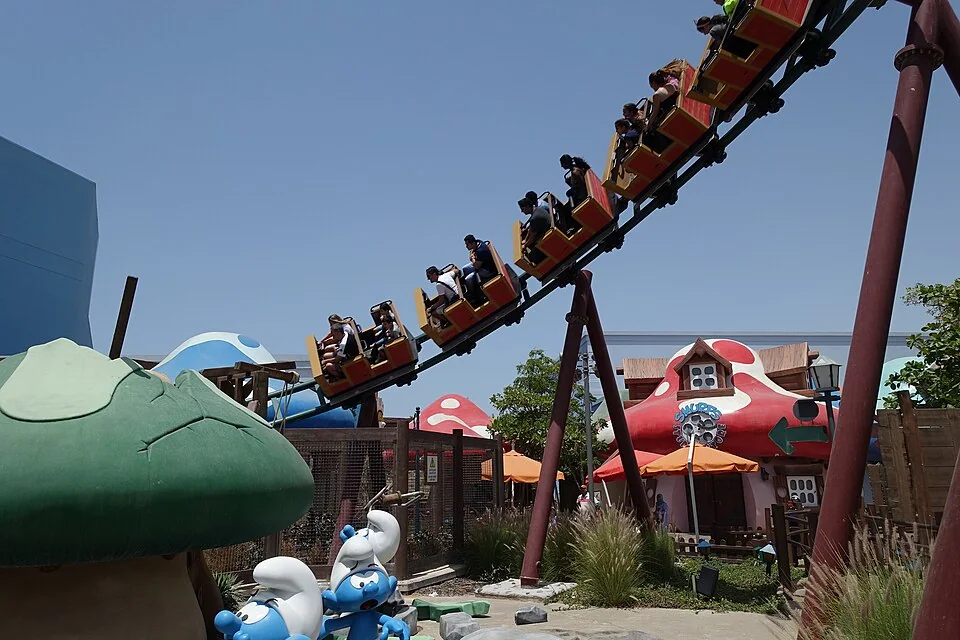 Kolejka Smurfs Village Express w MOTIONGATE, 2018