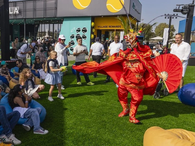 Eine Vorführung im Mubadala Village während des Turniers 2026.