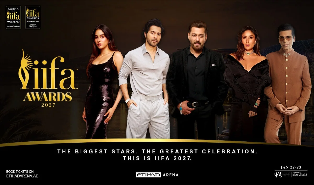 IIFA Awards: official poster, 22–23 January 2027, Etihad Arena.