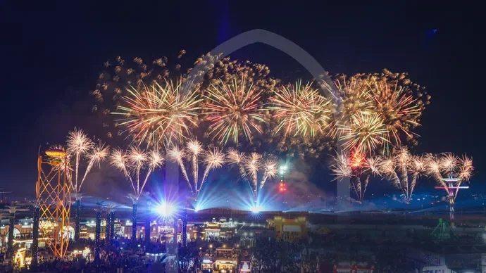 Sheikh Zayed Festival in Al Wathba. Archivbild aus der Ankündigung der Saison 2025–2026.