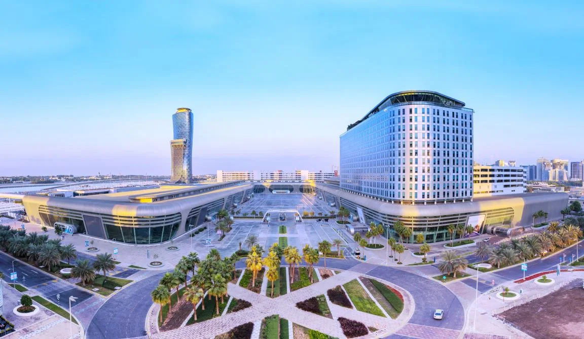 Panorama of ADNEC Centre Abu Dhabi — ADNEC Centre Abu Dhabi. Venue photograph.