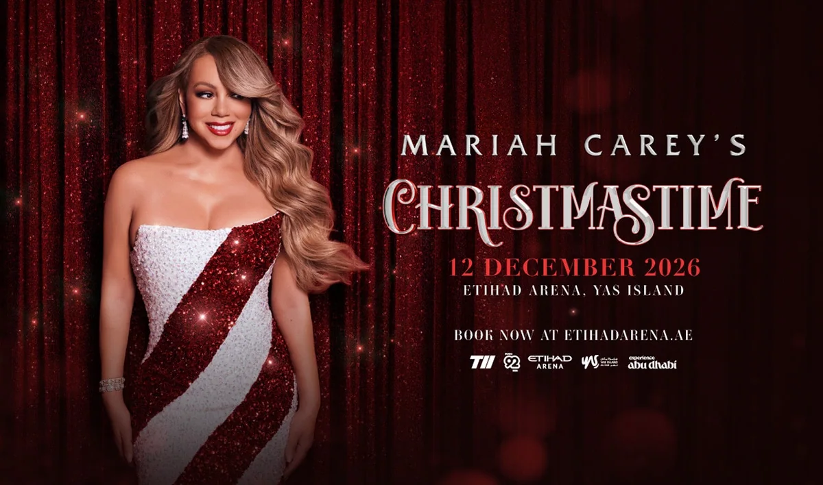 Mariah Carey’s Christmastime: official poster, 12 December 2026, Etihad Arena.