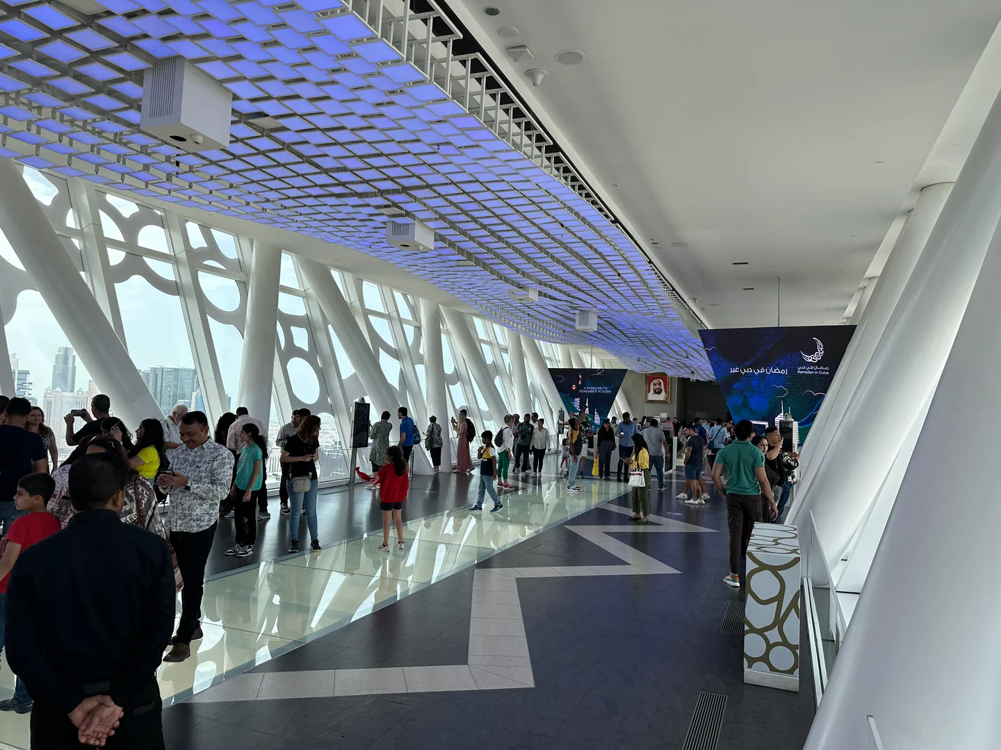 Inside the Dubai Frame observation gallery, 2023