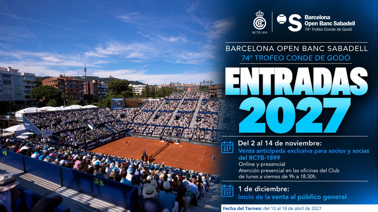 Offizielle Ankündigung des Ticketverkaufs für die Barcelona Open 2027.