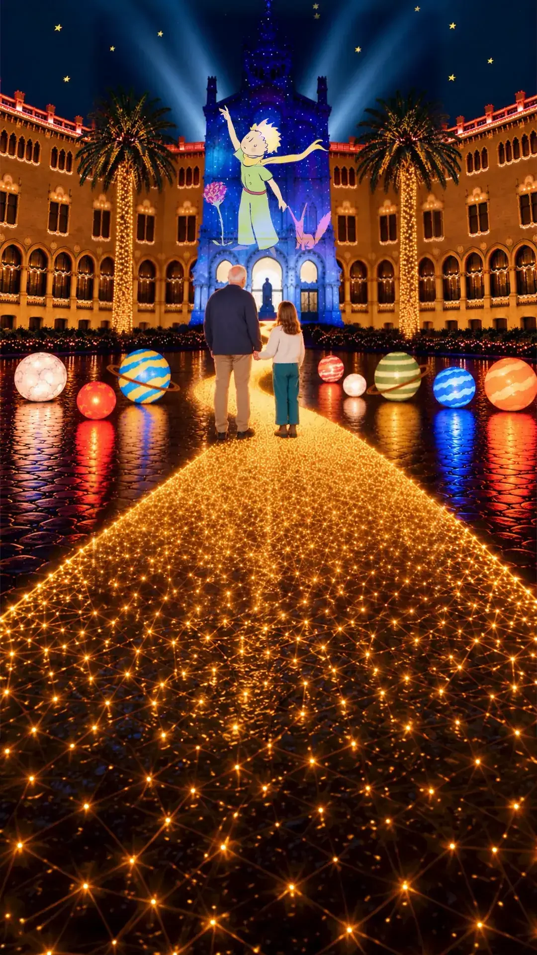 Official promotional illustration of The Little Prince at Sant Pau.