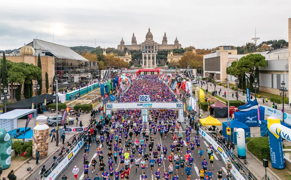 Start of the 102nd Allianz Jean Bouin at Montjuïc, archive photograph.