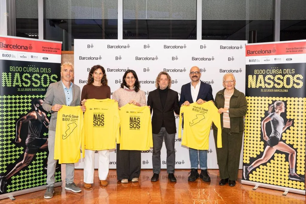 Présentation de la Cursa dels Nassos 2025 avec les maillots jaunes de la course.