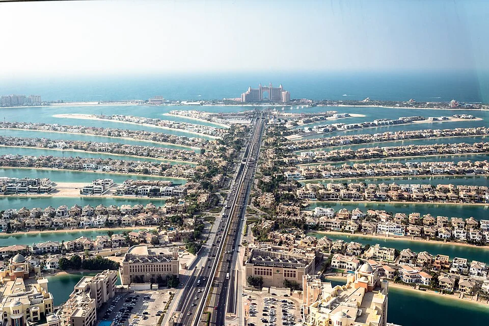 Palm Jumeirah von The View aus gesehen, 2022