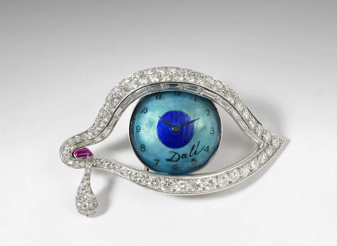 The Eye of Time, 1949: Salvador Dalís augenförmiges Schmuckstück mit Zifferblatt.